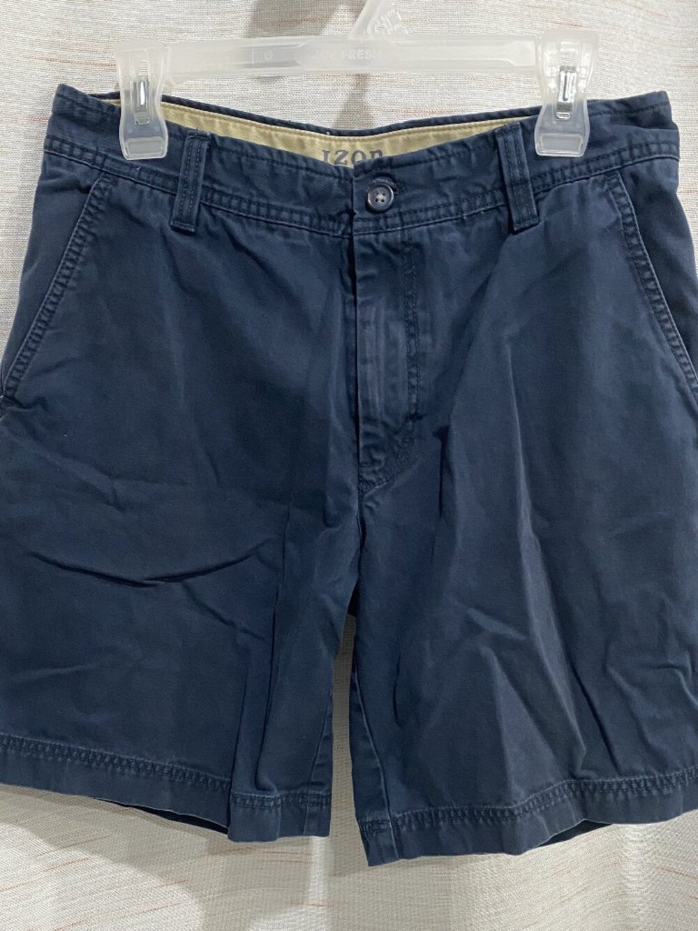 Izod Saltwater Cargo Shorts Blue 32 Mens (304)